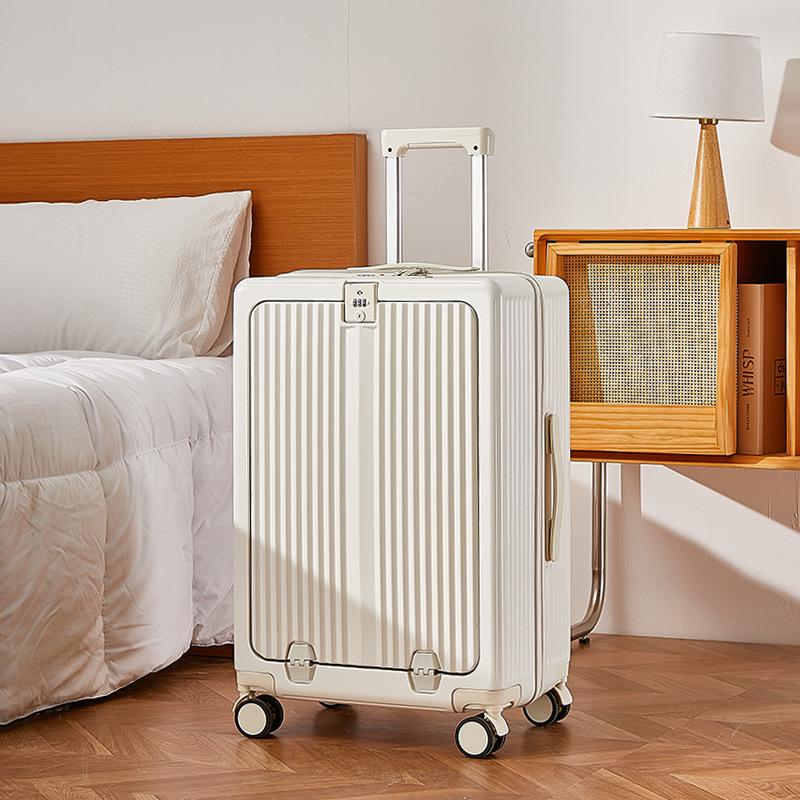 Yongsheng 20" Cabin Suitcase with Universal Wheels, Anti-Fall, 24" Optional, Front-Opening Trolley Case, Secure Lock.