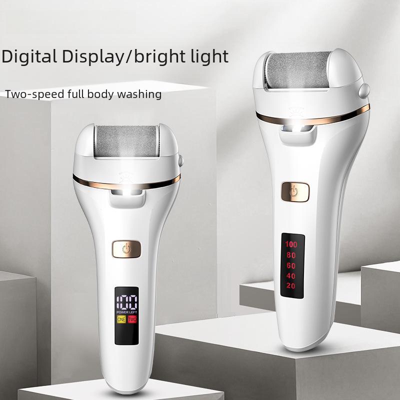 Электрическая шлифовальная машинка для ног с подсветкой для удаления омертвевшей кожи и мозолей; Инструмент для педикюра с камнем.