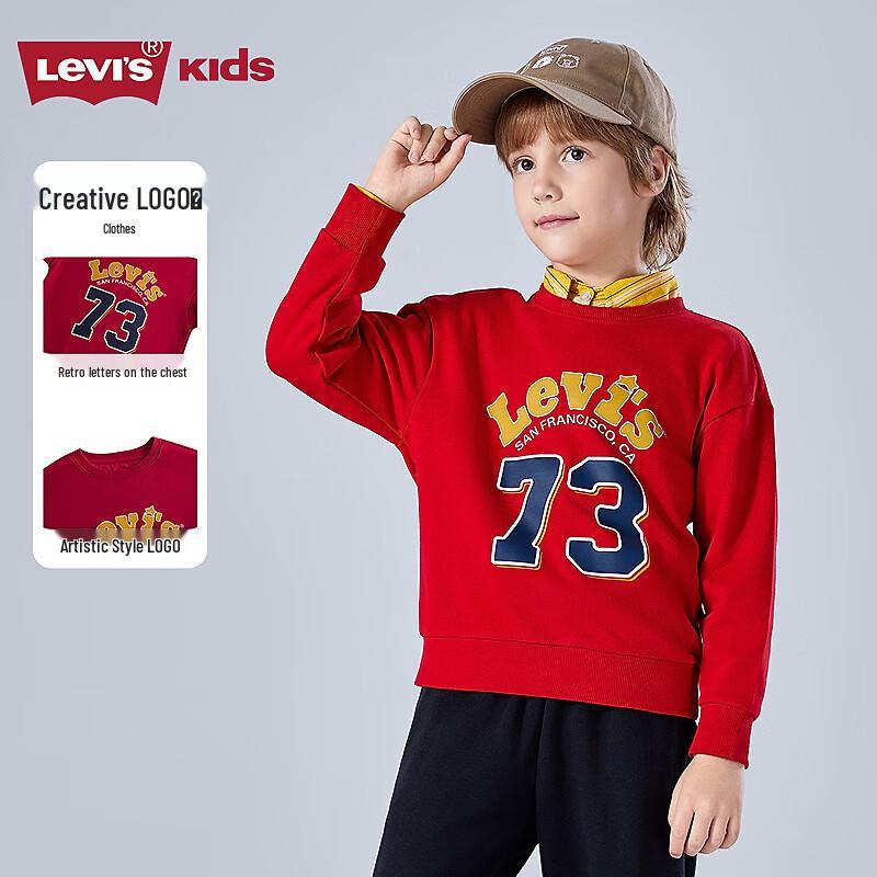 Levi's Детская толстовка с длинным рукавом и флисовой подкладкой