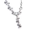 [K0967] - Gray 'Paradis Floral' Designer Necklace