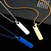 Clavicle Chains Men Pendant Necklace Black Silver Color Geometric Pendant Chain  Men/Boys