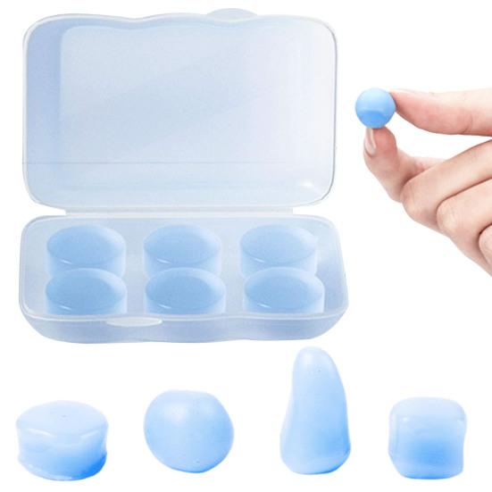 6 шт. силиконовые беруши шумоподавление моющиеся водонепроницаемые мягкие многоразовые средства защиты органов слуха концерты работа учеба сон бесшумные беруши