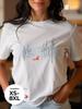 Cotton T-Shirt Fox In the Forest Oversized Trendy