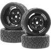 RC Outer Diameter Rubber Road Tire with 12mm Hex Rim for Scale RC Car 1/10 2.55" 1/10 On-Road