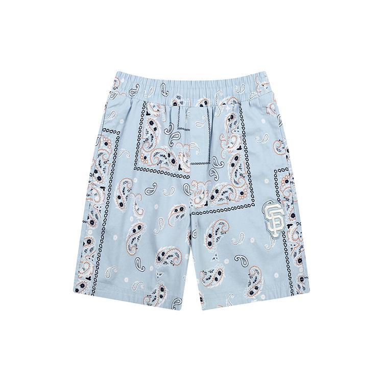 MLB Basic Logo MLB Paisley Casual Shorts Unisex Sky Blue 31SMUP131-14S