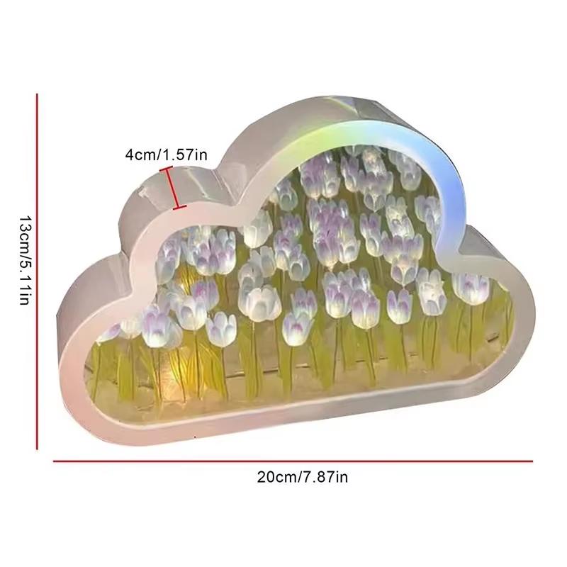 Многофункциональный ручной работы Тюльпан Ночной Светильник Сумка своими руками Креативный настольный светильник для украшения атмосферы Подарок девушке на День святого Валентина