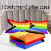 Комплект постельного белья Rainbow Love is Love с 3D-принтом, пододеяльник с наволочкой, размеры Твин, Квин, Кинг, Фулл, постельные принадлежности, декор для спальни