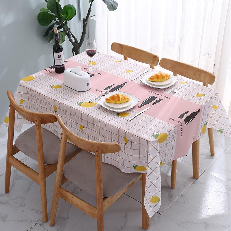 Nordic Style Elk Plaid Coffee Tablecloth – Waterproof, Oil-Proof, Anti-Scald, Easy-Care Table Mat.