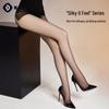 Ultra-Thin Black Silk Seamless Stockings - High Transparent, Durable, No-Crotch, Anti-Hook, Sexy Summer Pantyhose for Women