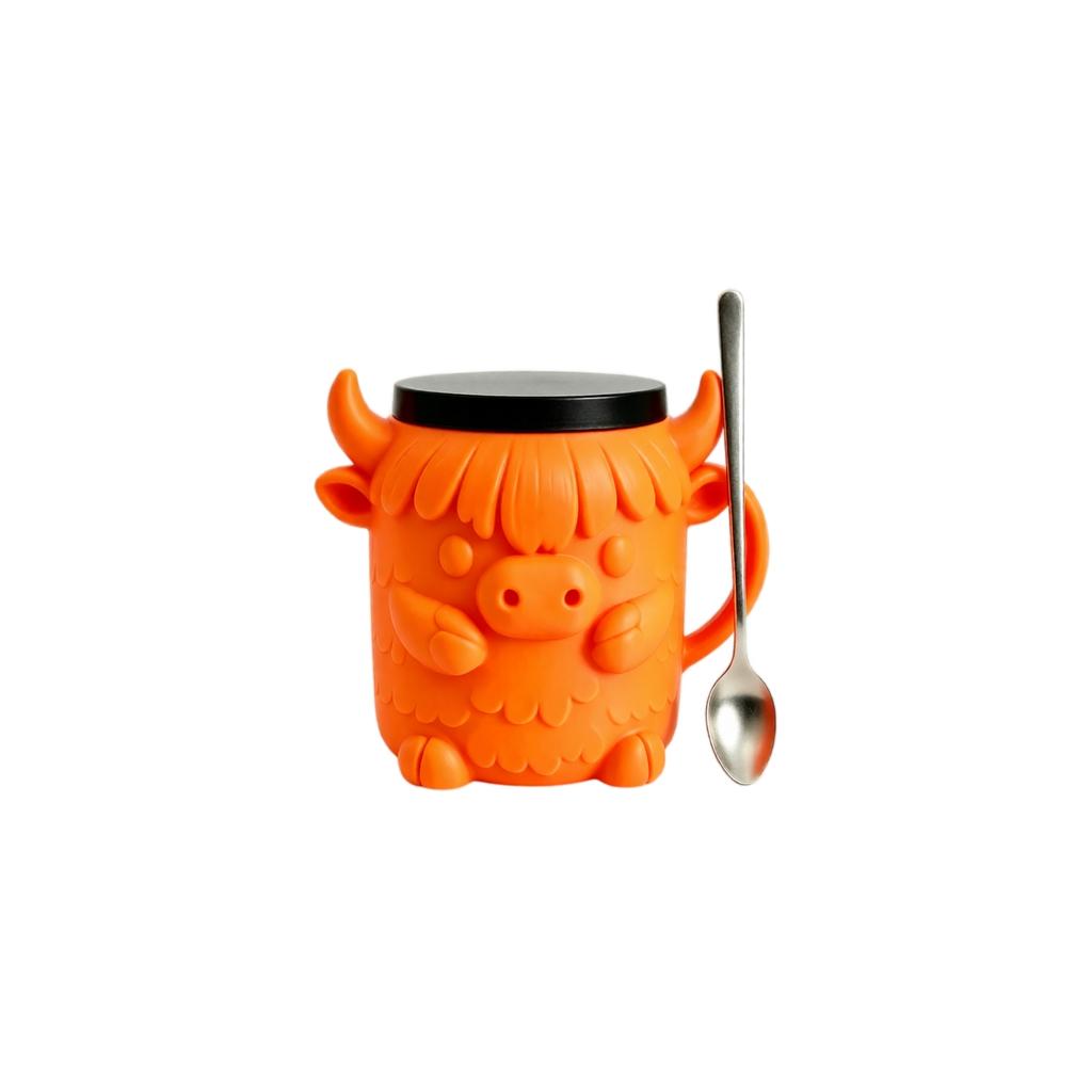Cow Ice Cream Cup Holder Stand - Novelty Cup Rack for Kitchen Counter Storage