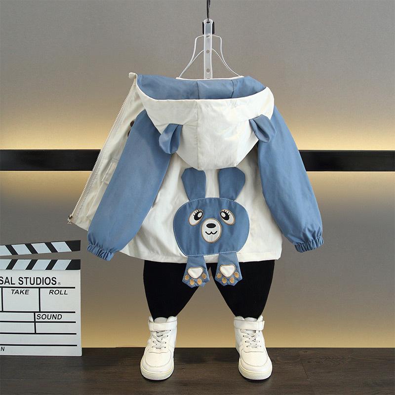 2025 Spring Boys' Hooded Zip-Up Jacket - Korean Style for Kids and Toddlers