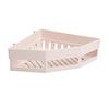 Soap Wash Shelf Bathroom Tripod Wall Mounted Corner Seamless Organizer Rack(Beige)