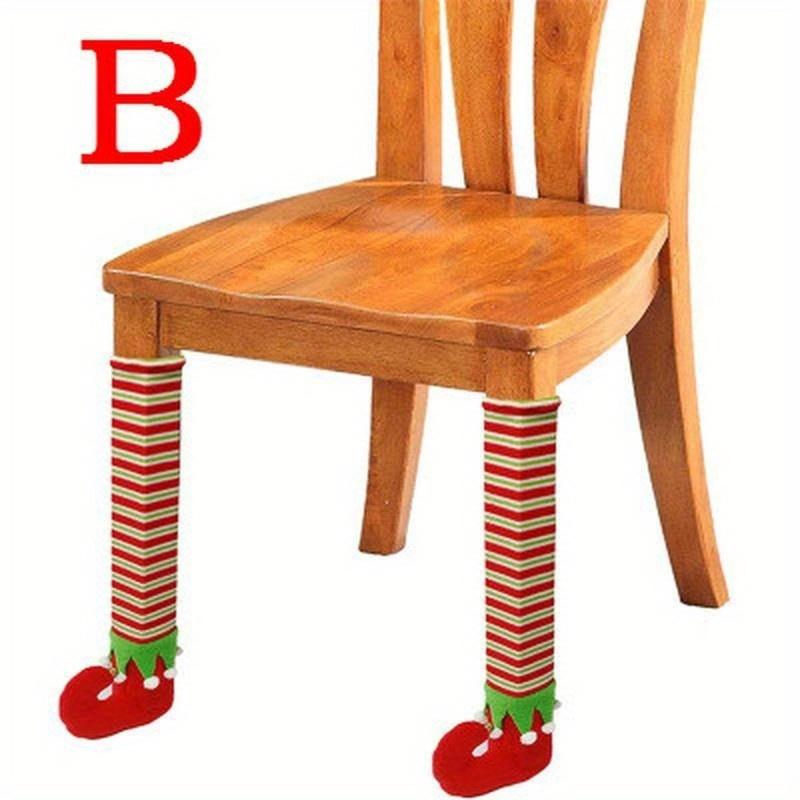 Table Leg Chair Foot Covers Santa Claus Christmas Decoration for Home Chair Table Cover Decor New Year Supplies