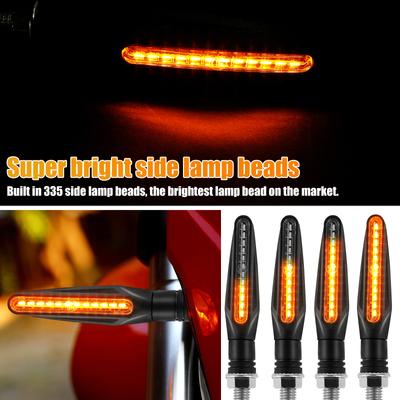 4 шт. Мотоциклетный указатель поворота Универсальный 12LED Передний Задний Бегущий свет поворота Профессиональный Последовательный Индикатор Габаритный фонарь
