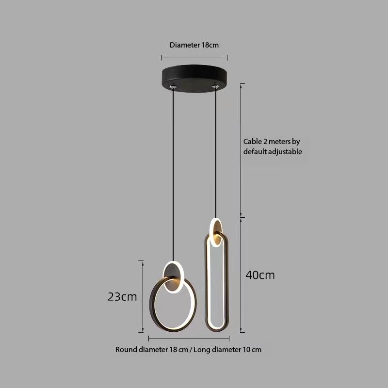 Скандинавские светодиодные простые золотые черные подвесные светильники люстра подвесные светильники для спальни прикроватные для чтения ресторан бар декоративные