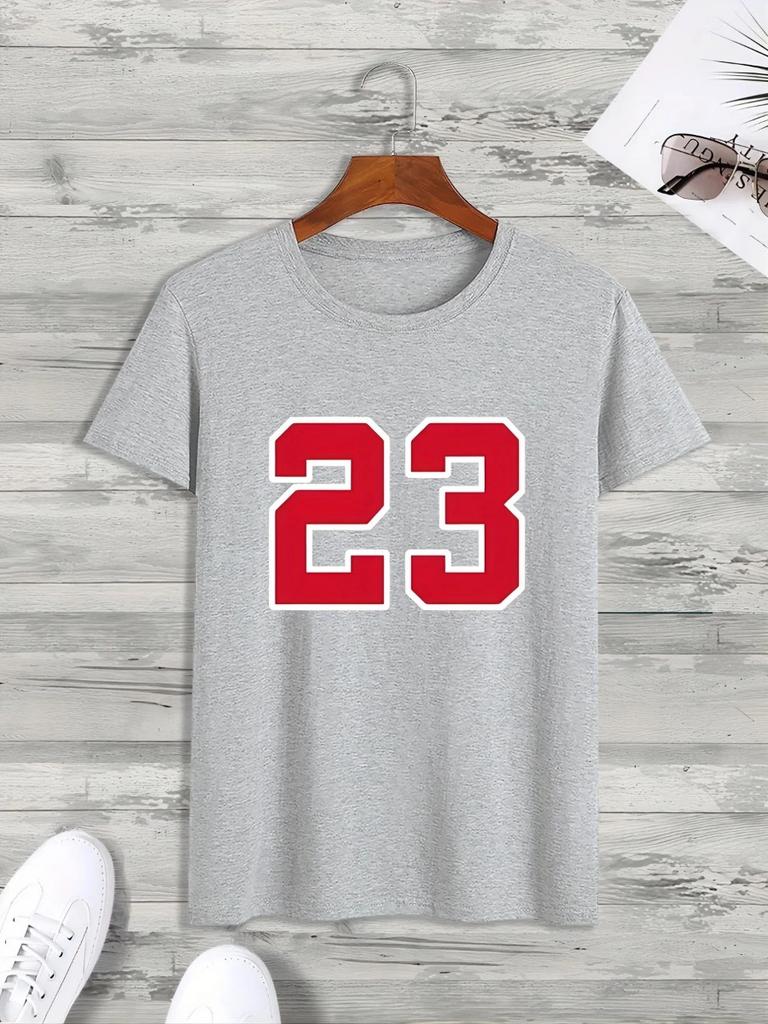 Мужская футболка с 3D-принтом, летняя, свободного покроя, размер 23, удобная и дышащая, с круглым вырезом и короткими рукавами