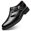 Fashion 2025 New Roman Casual Sandals for Men Soft Leather Non-slip Outwear Leather Sandals Summer New Buckle Designer Shoes Male