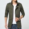Pure Cotton Men's Jacket Washed Casual Slim Jacket Spring and Autumn Trench Coat