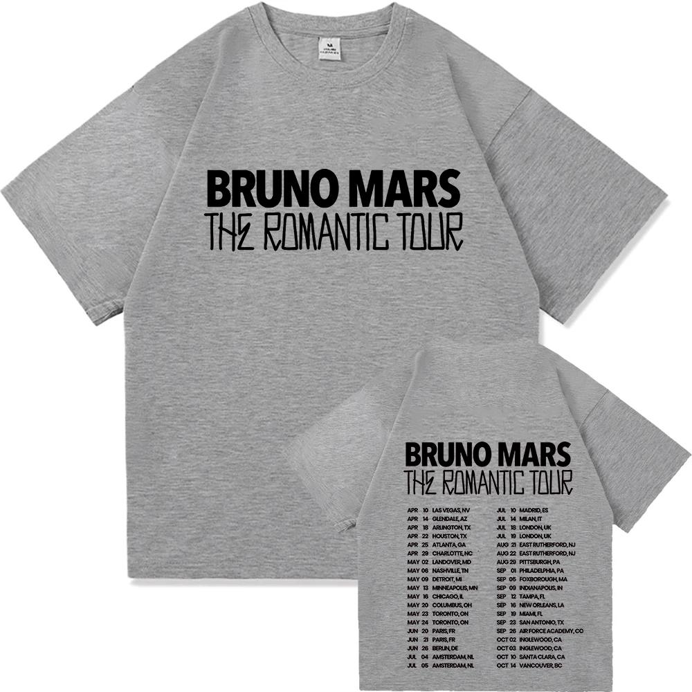 Бруно Марс Романтичный Тур 2026 Футболка Бруно Марса Унисекс для Подростков и Взрослых Одежда для Концертов Хлопковый Комфорт Шикарные Топы