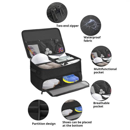 Сумка-органайзер для багажника для гольфа с несколькими карманами, вместительная застежка-молния, водонепроницаемый автомобиль