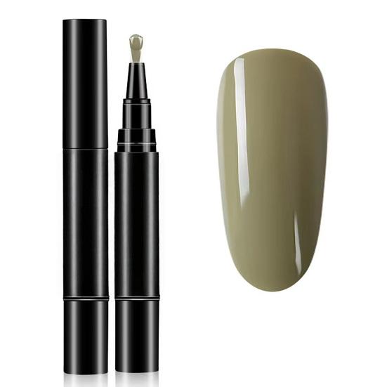 1/6Pcs Nail Polish Pen 3-in-1 Quick Dry Long Lasting High Gloss DIY Manicure Nail Art Natural Nude Women Girls Fingernail Toenail Gel Polish Pen