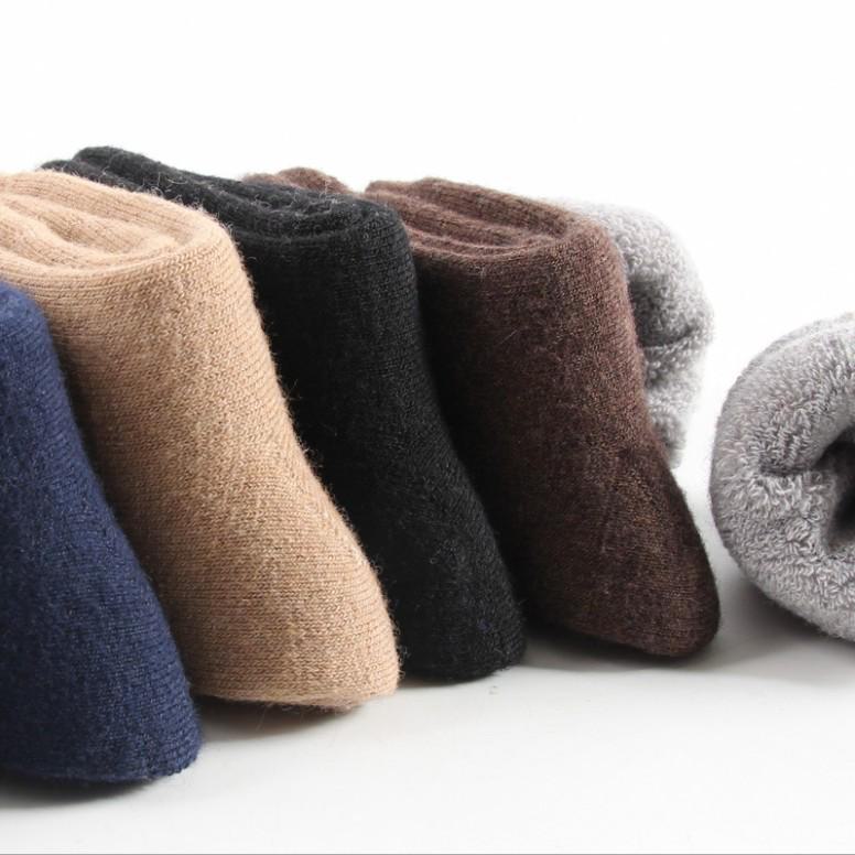 Men's Winter Wool & Cashmere Thick Terry Socks