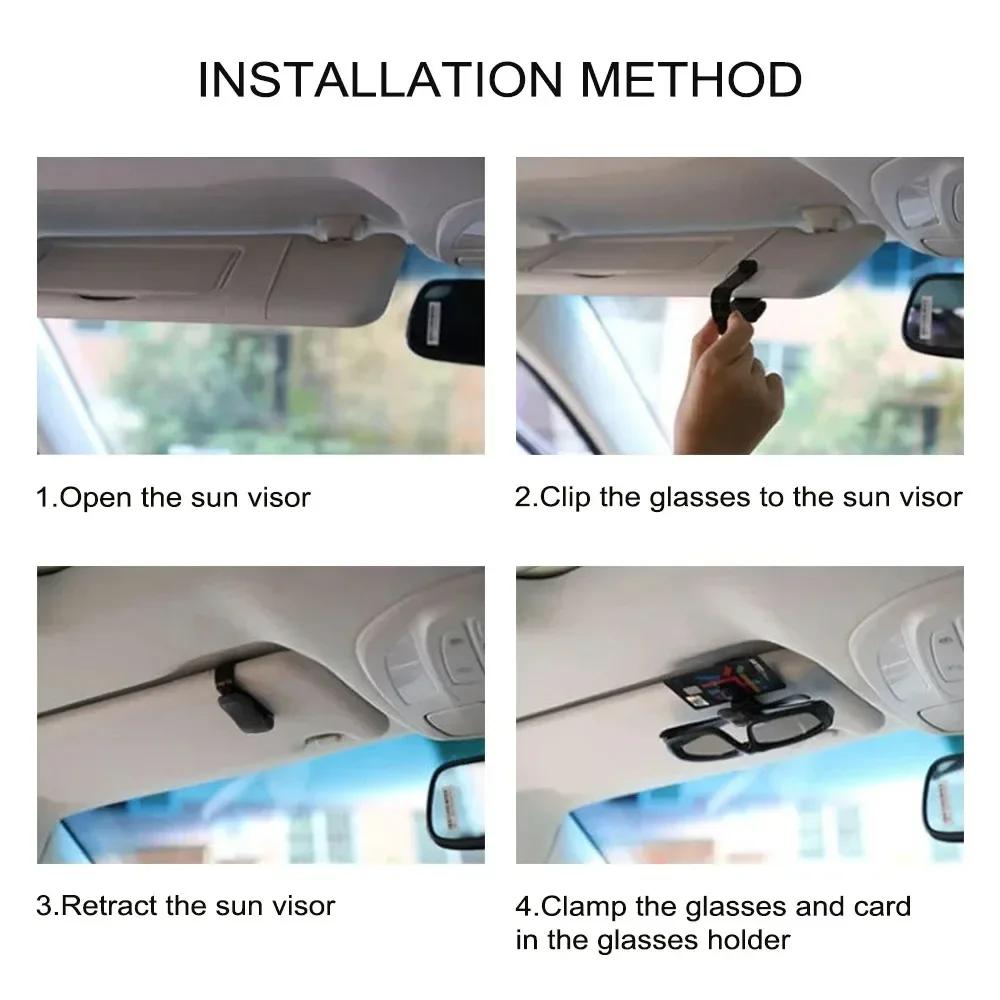 For Alfa Romeo Sunglasses Clip Auto Sun Visor Car Glasses Case Card Ticket Pen Holder For Alfa Romeo 159 Giulietta Stelvio 4C MI