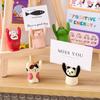 Messege Desktop Memo Clip Holder Picture Photo Stander Clip Cute Hand Raising Card Clip  Decoration