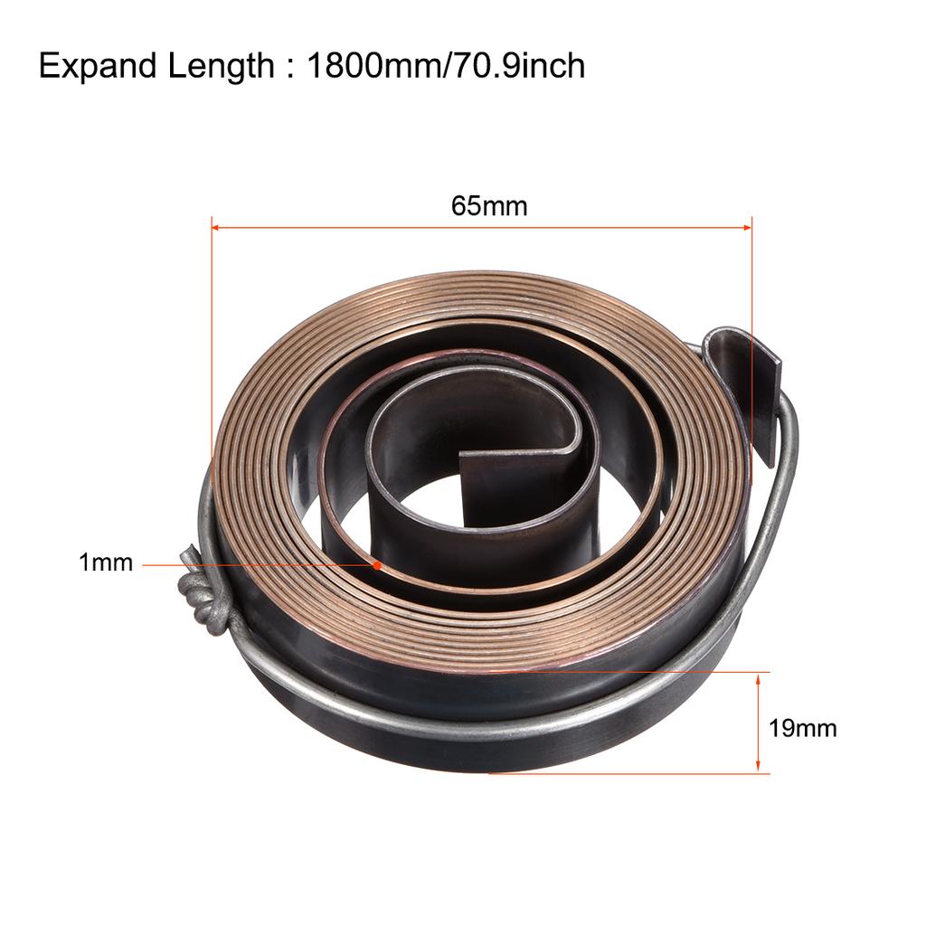 Drill Press Return Spring Quill Spring Feed Return Coil Spring Assembly Blackening Expand Length 680-1800mm Spring OD 34-66mm