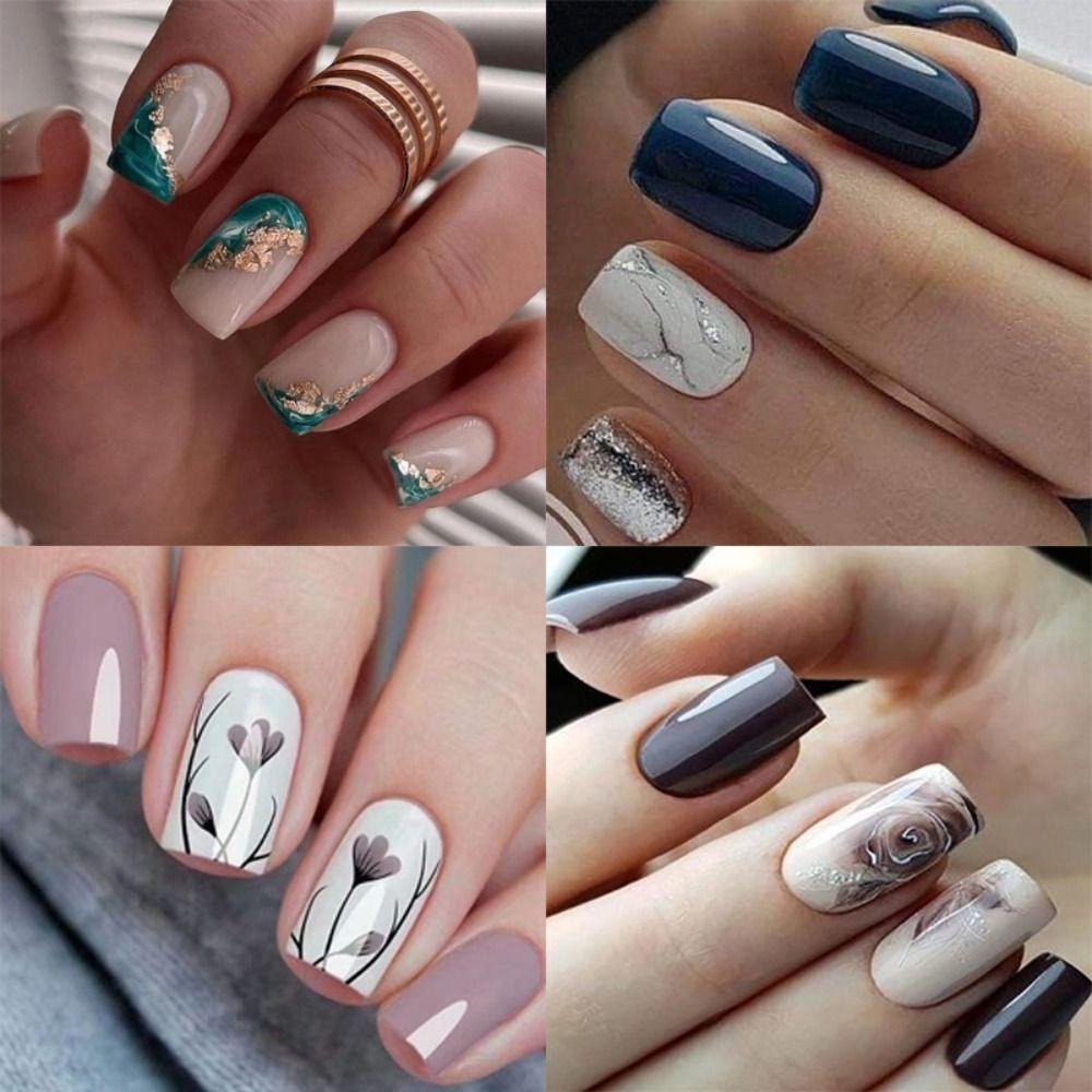 Искусственные ногти накладные ногти средней длины, съемные кончики ногтей, женские ногти