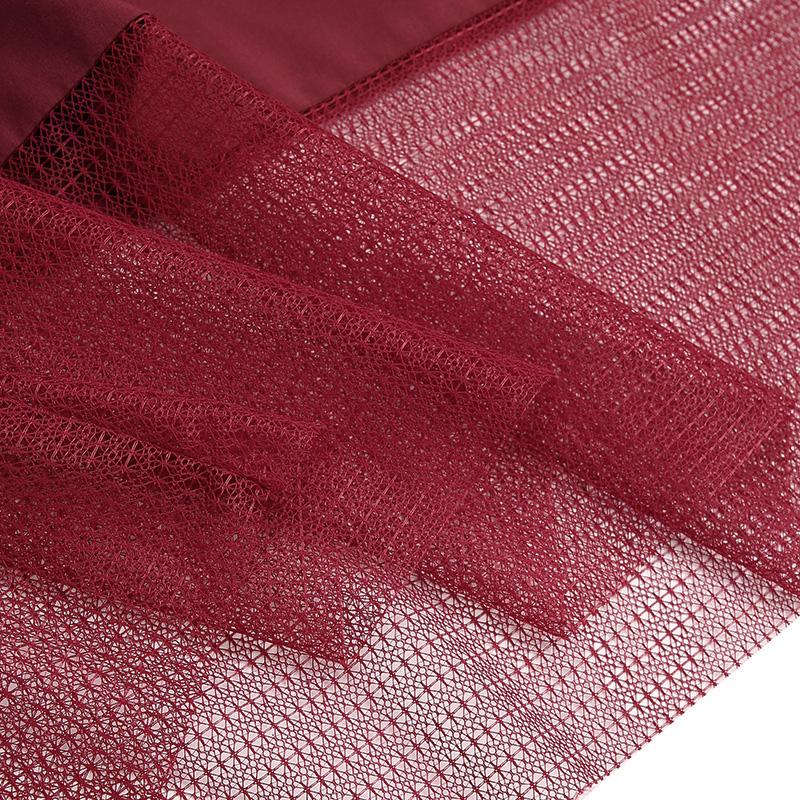 ZANZEA Женское сетчатое пэчворк-повседневное платье с круглым вырезом и длинными рукавами