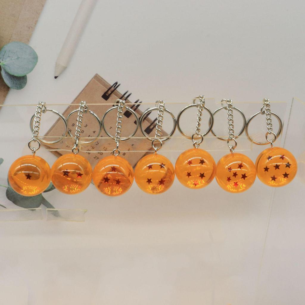 Dragon Ball Blue Transparent Keychain Cute Pendant for Car or Bag.