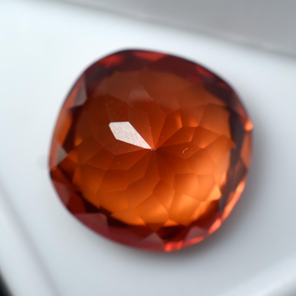 Orange Sapphire Square Cushion Cut 9.50 Ct Natural Loose Gemstone