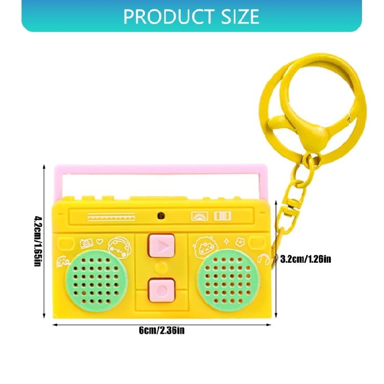 Мини-диктофон на брелоке Портативный дизайн Долговечность Пластик для повседневной записи Быстрая заметка в разных цветах