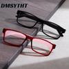 Fashion High Definition Anti-Blue Light Reading Glasses Women Men Square PC Frame Presbyopia Eyeglasses