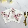 20pcs/Pac 33*33cm 2-Ply Disposable Party Napkin Floral Pattern