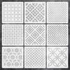9/32 шт. Шаблон для вышивки сашико, шаблон для пэчворка с геометрическим рисунком для DIY, многоразовый ПЭТ-шаблон, инструменты для вышивки и рукоделия ручной работы
