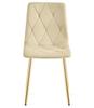 LIBRA chair - light beige velvet / gold legs x 3
