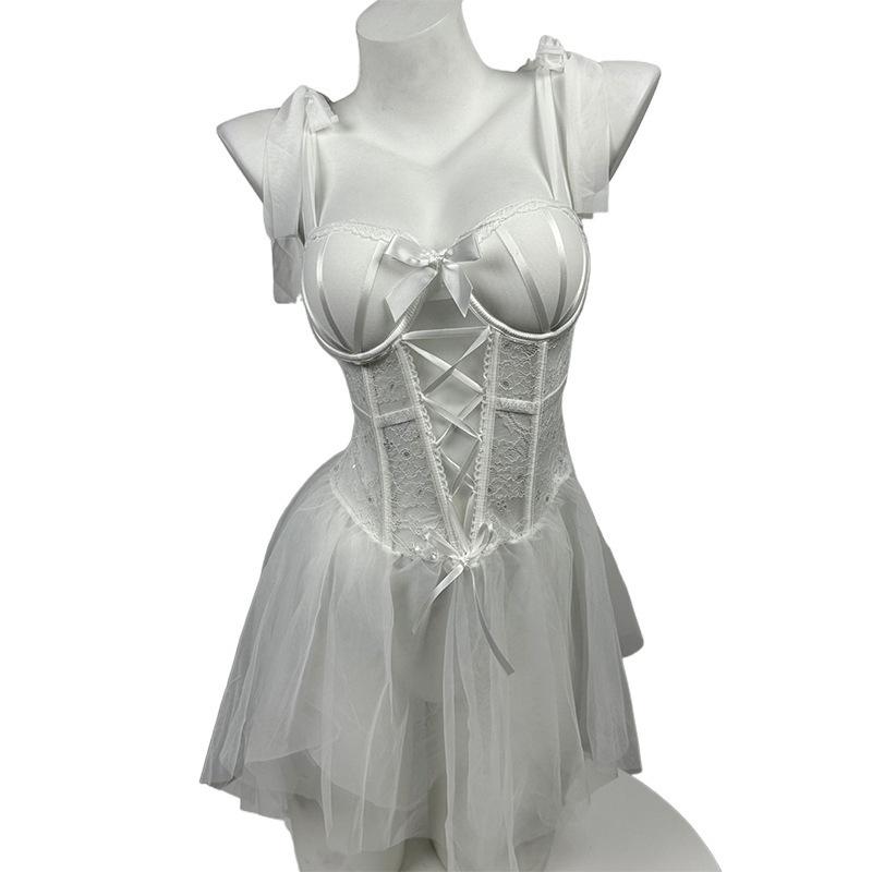 Sexy underwear perspective sexy mesh, hot teasing, free of suspenders