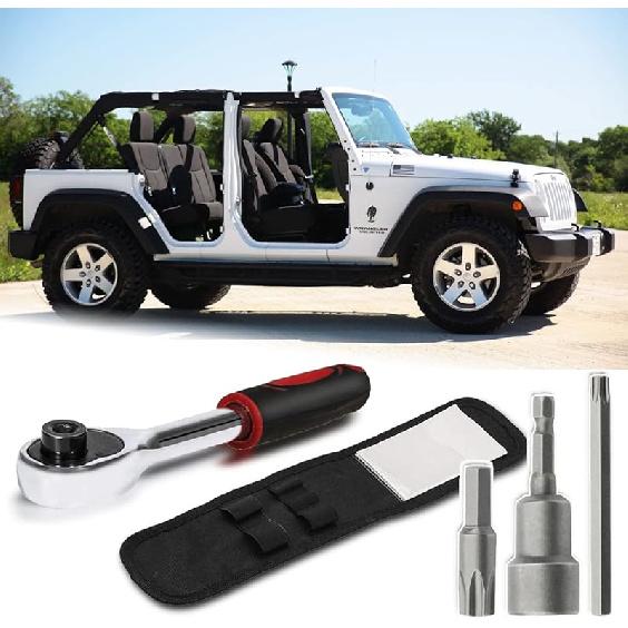 Набор Torx для снятия дверей с жесткой крышей Инструмент для Jeep Замена 82214166AB 68361574AB Совместимо с Wrangler JL JK Gladiator Rubicon Sahara 2-4 Двери Мягкая крыша