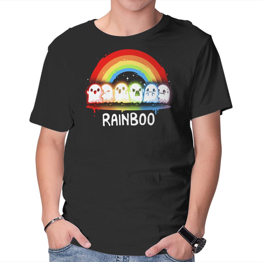 Unisex Crew Neck T-Shirt RainBoo Graphic Short Sleeve Casual Tee