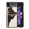 Милый котенок Мультяшный прозрачный чехол для телефона Samsung Z Flip 7 6 5 4 3 Galaxy ZFlip7 ZFlip6 ZFlip5 ZFlip4 ZFlip3 5G Чехол с принтом Z