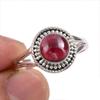 Natural Garnet Gemstone Handmade 925 Solid Sterling Silver Gift Ring S.10 m1O70