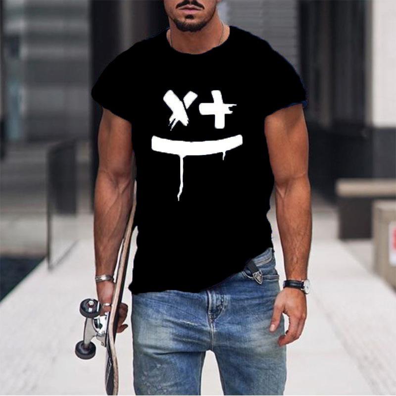 Европейская и американская хип-хоп повседневная футболка мужская с 3D-принтом уличная спортивная футболка