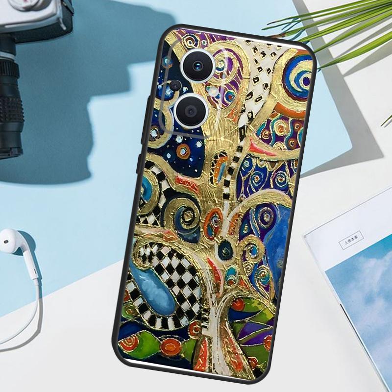 Чехол 'Звездная ночь' Климт Поцелуй для OPPO Reno 11 12 13 13F 12F 11F 8T 7 8 10 Pro OPPO Find X8 Pro X6 X3 X5 Lite