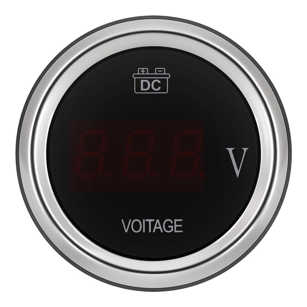 52mm Digital Voltmeter LCD Display Volt Meter for Car Truck Auto Engine Voltmeter Gauge 12V/24V