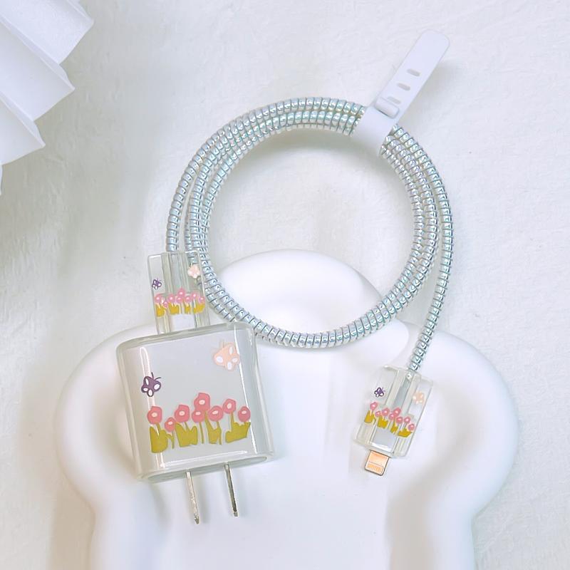 Защита кабеля для передачи данных, спиральная защитная намотка для Apple Iphone 18 Вт 20 Вт, защита для зарядного устройства, силиконовый чехол, предотвращающий поломку