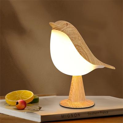 1 шт. перезаряжаемая светодиодная настольная лампа Cute Bird с трехуровневой регулировкой яркости, функцией ароматерапии и сенсорным управлением