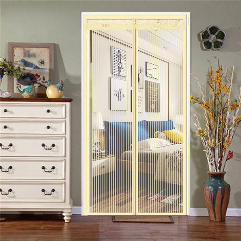 Улучшенная магнитная сетчатая штора для двери 2026 года с застежкой, самозакрывающаяся, для свободного прохода, временная сетка для двери патио - Защищает от насекомых, пропускает свежий воздух