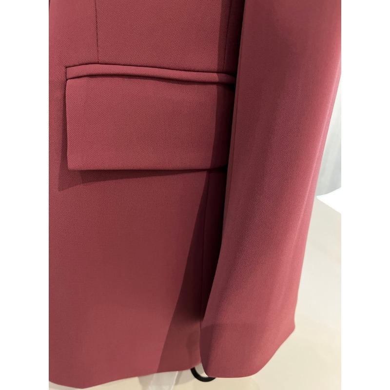 Малиновый повседневный женский пиджак свободного покроя в корейском стиле с уличным пальто